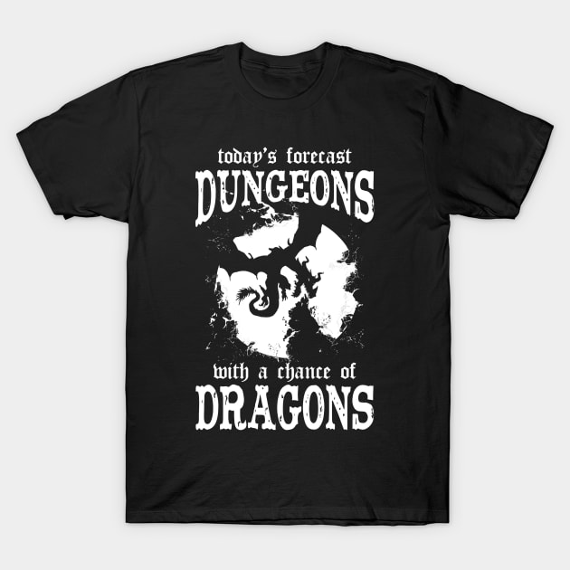 Funny DnD Weather Forecast T-Shirt by Sunburst